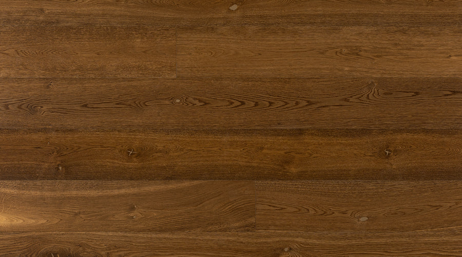 an interior view with midcentury modern furniture and northern wide wood planks on the floor